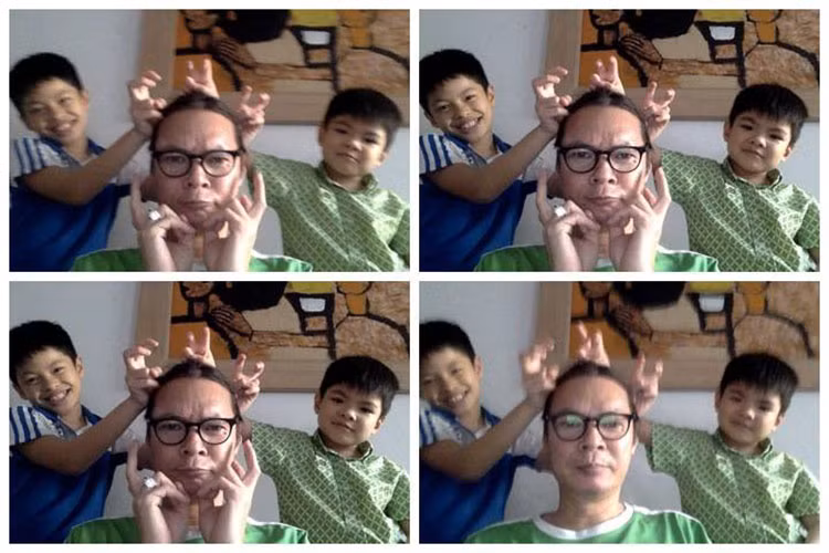 Đạo diễn Trần Lực chơi đùa cùng các con dịp cuối tuần rảnh rỗi.