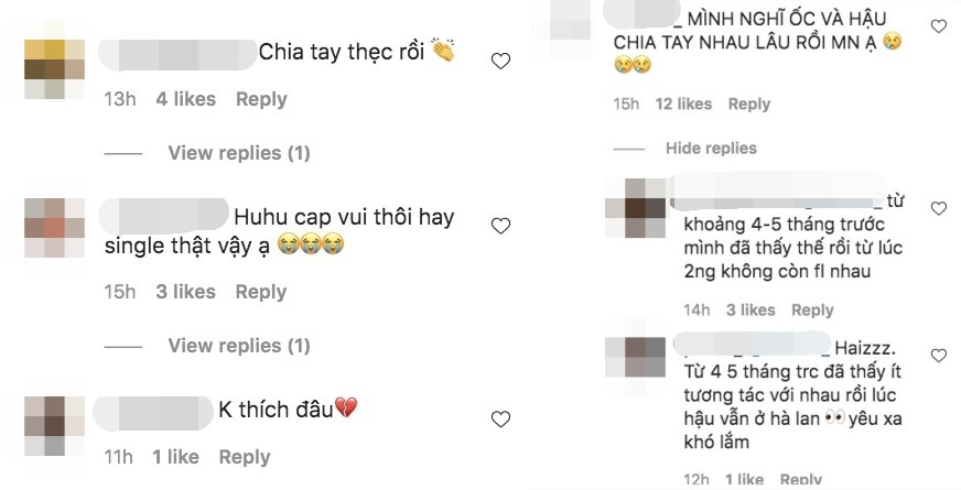 Tin đồn về sự rạn nứt đã có từ 2 tháng trước, nên dòng trạng thái này của Hoàng Anh càng khiến công chúng tin rằng cô và Văn Hậu đã không còn bên nhau.