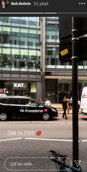 Em chồng Tăng Thanh Hà không quên gắn tên tài khoản của bạn gái vào bức hình.