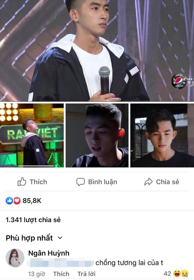Cách đây không lâu, cô nàng còn chăm "thả thính" và nhận Hà Quốc Hoàng - trai đẹp Rap Việt làm chồng tương lai của mình.