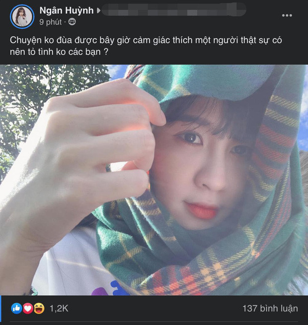 Trước đó, bạn gái cũ ViruSs còn “trưng cầu dân ý” trong group fan của mình về chuyện “cảm giác thích một người thật sự có nên tỏ tình không”.