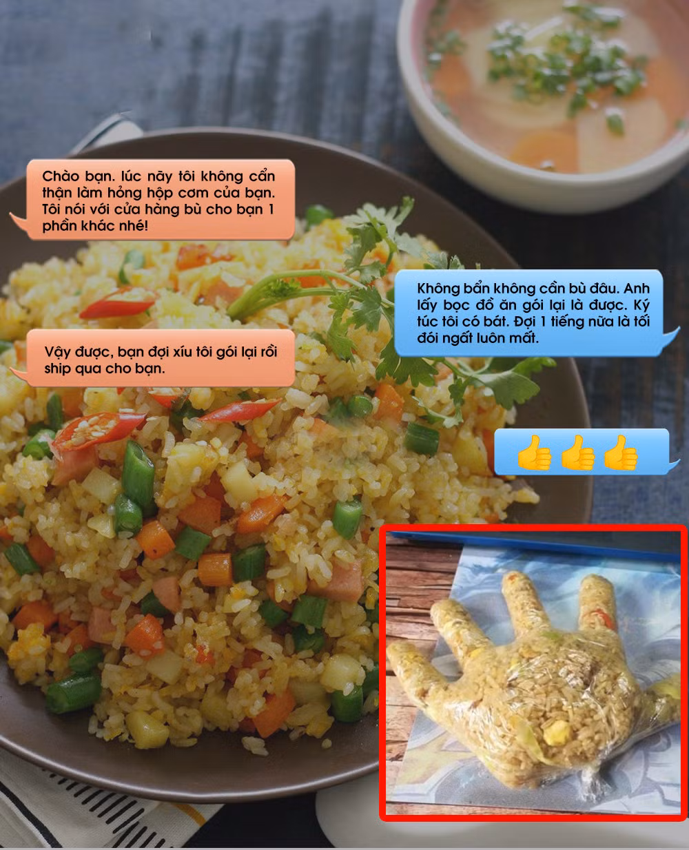 Một pha xử lý nhanh chóng và đầy ấn tượng đến từ vị trí anh shipper để cứu đói cho khách hàng của mình (Ảnh minh họa)
