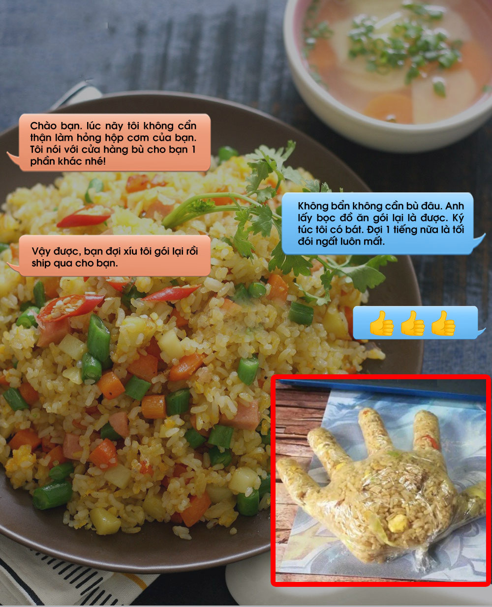 Một pha xử lý nhanh chóng và đầy ấn tượng đến từ vị trí anh shipper để cứu đói cho khách hàng của mình (Ảnh minh họa)