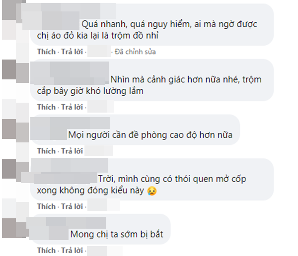 Ngay khi được chia sẻ trên mạng xã hội, đoạn clip đã nhận được sự quan tâm của đông đảo dư luận với nhiều bình luận nhắc nhở mọi người phải nâng cao ý thức cảnh giác để giữ gìn tài sản cá nhân.