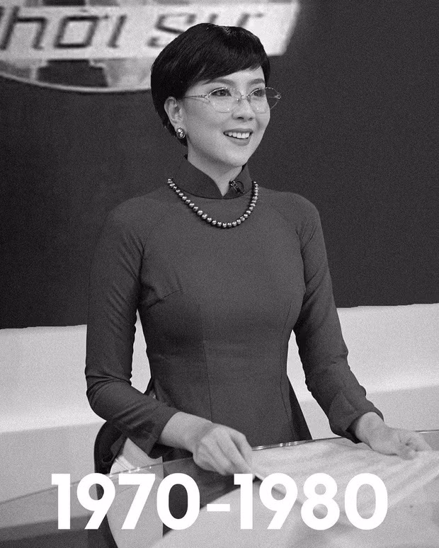 Từ năm 1970-1980, Mai Ngọc đã tái hiện hình ảnh MC Thời Sự của VTV trong mái tóc ngắn cùng trang phục áo dài trơn đơn giản.