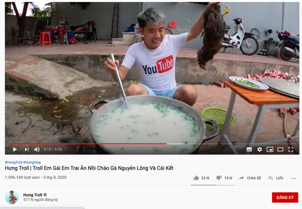 Trước làn sóng chỉ trích quá dữ dội, Hưng Vlog đã khoá tính năng bình luận của khán giả ở video luộc gà sống, trước đó lượng dislike của video này đã lên tới 15 nghìn.