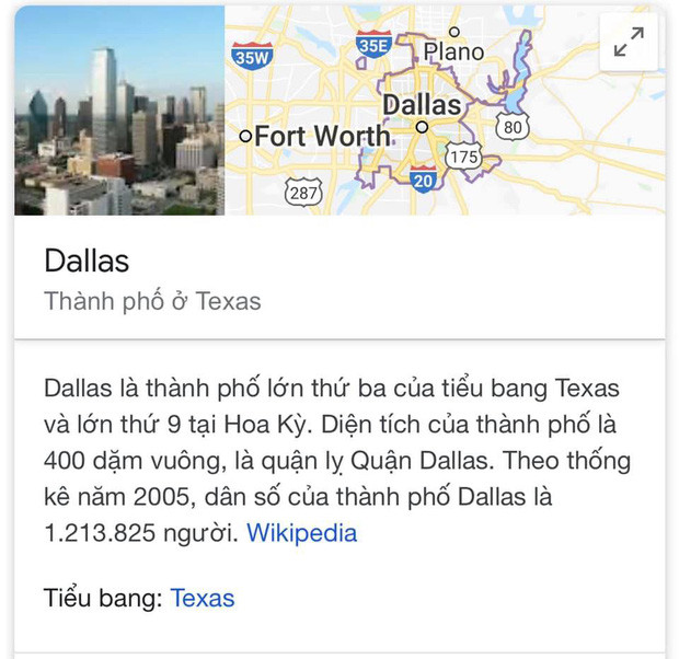 Còn Dallas như nhiều bạn trẻ sử dụng hiện nay lại là thành phố lớn thứ 3 của tiểu bang Texas và lớn thứ 9 tại Hoa Kỳ, đồng thời cũng nằm trong danh sách 11 thành phố đẳng cấp thế giới.