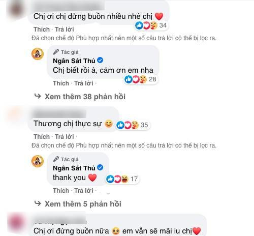 Ngay khi đăng tải, bài viết nhanh chóng nhận được sự quan tâm từ đông đảo người hâm mộ. Theo đó, rất nhiều cư dân mạng đã gửi những lời an ủi, động viên nữ streamer sau chia tay. Đáp lại tình cảm đó, Ngân Sát Thủ còn trả lời từng bình luận của người hâm mộ.