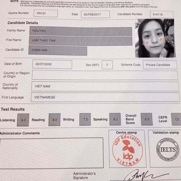 Năm 2017, cô nàng xuất hiện với vai trò khách mời trong chương trình 8 IELTS (IELTS FACE-OFF) trên kênh VTV7, hot girl một lần nữa gây ấn tượng mạnh bởi màn nói tiếng Anh trôi chảy trên sóng truyền hình.