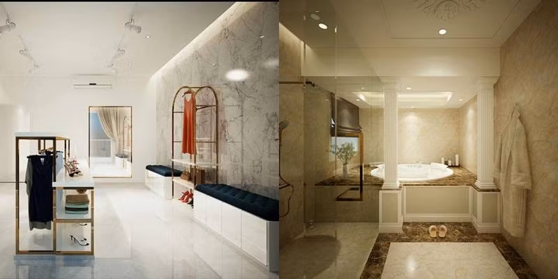 Căn biệt thự này có nhiều nét tương đồng với phong cách biệt thự 50 tỷ của "nữ hoàng nội y" Ngọc Trinh.