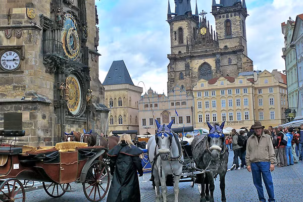 Đồng hồ thiên văn được đặt tại bức tường phía nam của Tòa thị chính Thành Cổ ở Quảng trường Thành Cổ.