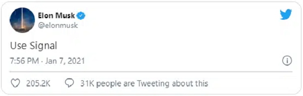 Dòng trạng thái của Elon Musk, vị tỷ phú nổi tiếng nhất nhì thế giới, đã nhận được sự quan tâm lớn ngoài sức tưởng tượng sau động thái của WhatsApp.