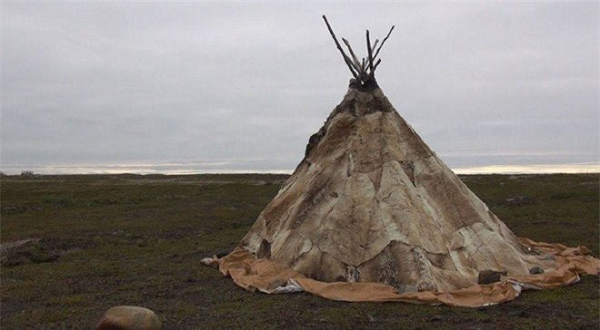 Khi mùa xuân đến, ngoài trời bớt lạnh giá, người Eskimo lại dựng những căn lều rộng có cột gỗ ở giữa, xung quanh quây da tuần lộc, ở được cả chục người. Những căn lều da nằm san sát nhau tạo nên một ngôi làng nhỏ chừng 300-400 người.