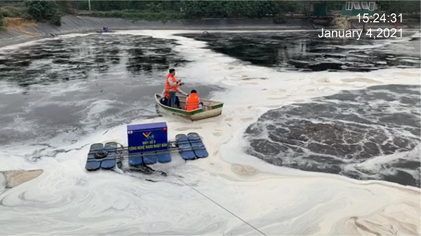 Ngoài đánh giá trực tiếp nồng độ mùi tổng hợp bốc lên trên mặt hồ nước rỉ rác, Đơn vị đánh giá mùi độc lập là Trung tâm Chất lượng và Bảo vệ tài nguyên nước (Trung tâm Quy hoạch và Điều tra tài nguyên nước Quốc gia – Bộ Tài nguyên và Môi trường) đã tiến hành đo nồng độ mùi tổng hợp của mẫu nước rỉ rác lấy lên tại 4 vị trí trên bờ.