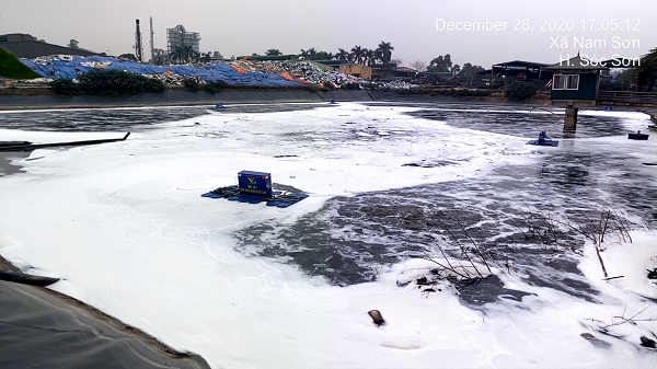 Ngày 28/12/2020 vừa qua, với sự chỉ đạo của Bí thư Thành ủy Vương Đình Huệ cùng Lãnh đạo UBND Thành phố Hà Nội, dự án thí điểm xử lý mùi bãi rác Nam Sơn (Khu Liên hợp xử lý chất thải Nam Sơn, sau đây gọi tắt là “Khu LH XLCT Nam Sơn”) tại hồ chứa nước rỉ rác (hồ H4) bằng công nghệ Bio-Nano Nhật Bản đã chính thức được triển khai.