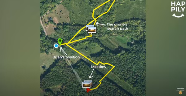 Những lần tìm kiếm đầu tiên của Brian đều không thu được kết quả tích cực, bởi những bụi rậm và cành cây màu trắng khiến cho Meadow như tàng hình giữa thiên nhiên. Brian đã định bỏ cuộc, cho đến khi anh phát hiện ra 1 đốm trắng nhỏ trong hình ảnh mà drone scan được. Khác với những lần trước, đốm trắng này dường như đang di chuyển và nhiều khả năng đó là 1 loài động vật chứ không phải cây cối hay tuyết.