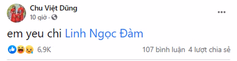 Dòng trạng thái của streamer Mimosa.