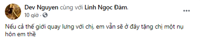 Bạn bè của Linh Ngọc Đàm cũng lần lượt gửi lời yêu thương đến Đàm Tổng