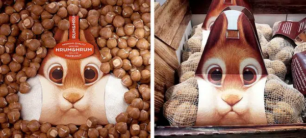 Một mẫu thiết kế hoàn hảo cho túi đựng hạt phỉ trong siêu thị.