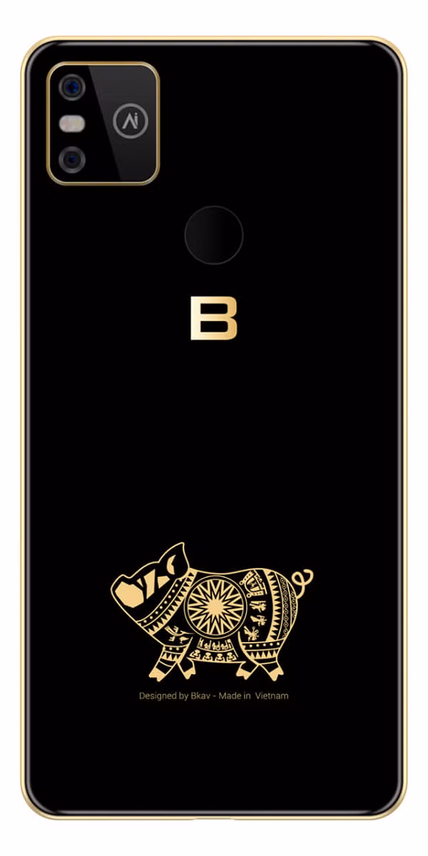 BKAV đã loại bỏ gần như toàn bộ phím vật lý, giúp các cạnh liền mạch, bo tròn. Nút cơ học duy nhất ở cạnh trái lọt thỏm trong khung nhôm, có tác dụng như một nút nguồn, reset máy khi cần hay có thể dùng để tắt/mở màn hình.