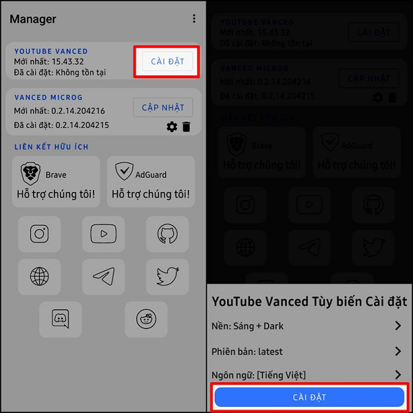 Đối với một số thiết bị, nếu bạn chưa cấp quyền Cài đặt cho YouTube Manager thì bạn hãy bật nó lên trong mục Cấp quyền cài đặt từ nguồn này nhé.