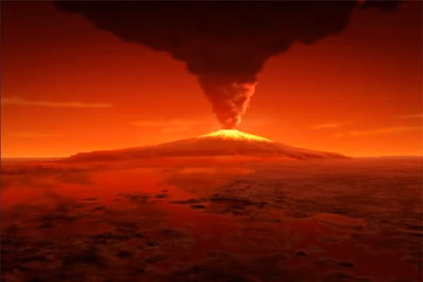 29 lỗ thông hơi dung nham bên dưới nền địa chất núi lửa và tìm thấy vết tích dung nham cổ khoảng 200 triệu năm tuổi.