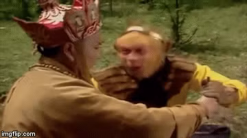 Chứng kiến cảnh đệ tử thẳng tay đoạt mạng người khác, Đường Tăng vô cùng bất ngờ. Vị cao tăng đã giáo huấn đồ đệ của mình rằng: "Đã nghe ta, làm đồ đệ của ta thì không được sát sinh. Ngươi làm như vậy làm sao đến được đất Tây Thiên bái Phật. Nhà ngươi chẳng nghĩ phải trái giết tất cả, không có một lòng từ bi hiếu sinh nào. Ác quá".