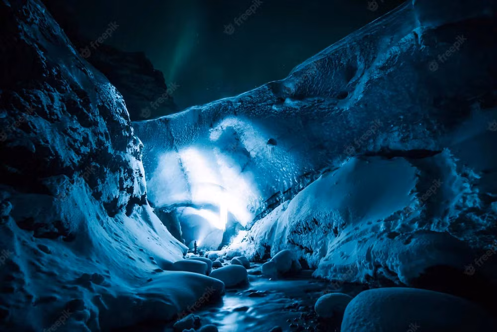 Hang động băng hình thành thường xuyên nhất trong đá vôi và đá dolomit - những loại đá đặc biệt dễ tan. Trải qua hàng trăm nghìn năm, nước thấm xuống từ bề mặt. Các khoáng chất đôi khi kết tủa từ nước chảy xuống các hang động, tạo thành các nhũ đá treo trên trần và măng đá nhô lên, lộ nét đẹp đầy kiêu hãnh. Trong một số hang động, lớp băng lâu đời nhất có niên đại hàng nghìn năm. 