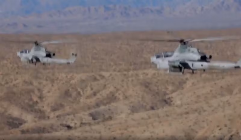 Tham gia diễn tập gồm có trực thăng AH-1Z Viper, Apache, máy bay trinh sát không người lái... Để đối phó với mục tiêu mặt đất, AH-1Z mang theo 8 quả tên lửa chống tăng AGM-114 Hellfire.