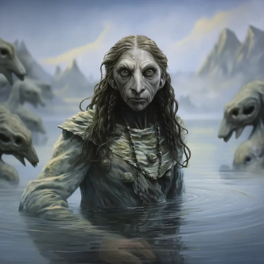 Khi ấy, Qallupilluit đang ẩn náu gần rìa các tảng băng trôi. Trong lúc những đứa trẻ mất cảnh giác, nó sẽ bất ngờ tấn công, kéo họ xuống dưới nước. Ảnh: thebrainchamber.