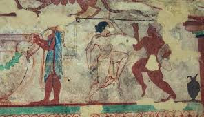 Các nhà nghiên cứu cũng tìm thấy một số tác phẩm nghệ thuật mô tả người Etruscan thực hiện lễ hiến tế con người.