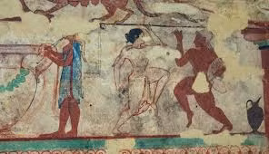 Các nhà nghiên cứu cũng tìm thấy một số tác phẩm nghệ thuật mô tả người Etruscan thực hiện lễ hiến tế con người.