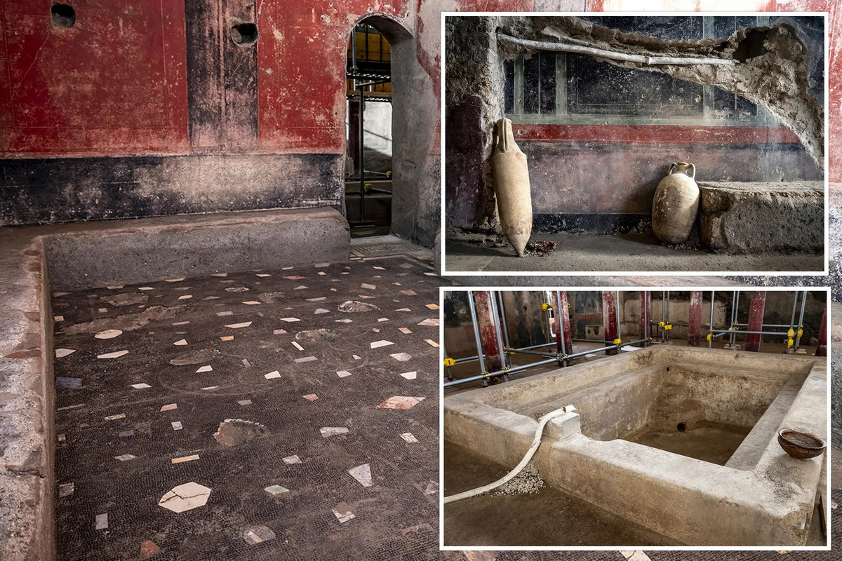 Các chuyên gia cho hay, khu phức hợp tắm nước nóng trên chắc chắn được một trong những cư dân giàu có hàng đầu ở Pompeii sử dụng để tổ chức những bữa tiệc xa hoa. Chủ nhân của nơi này cũng là người giàu có, quyền lực và có ảnh hưởng lớn trong xã hội thời bấy giờ. Ảnh: Pompeii Archeological Park Press Office.