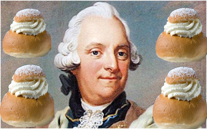 Sau khi dùng xong những món chính, nhà vua Adolf Frederick thưởng thức 14 phần món tráng miệng ưa thích là bánh mì kẹp hạnh nhân và sữa. Ảnh: thevintagenews.