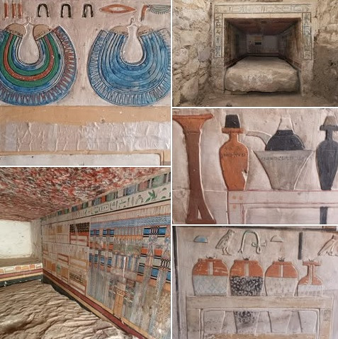 Các chuyên gia đã kiểm tra khắp ngôi mộ nhưng không tìm thấy bất cứ bộ hài cốt nào. Họ hy vọng những nghiên cứu sâu hơn về các hiện vật được chôn cùng Tetinebefou có thể giúp giải mã cuộc sống và công việc của ông cũng như thời kỳ Cổ Vương quốc. Ảnh: Egyptian Ministry of Tourism and Antiquities.