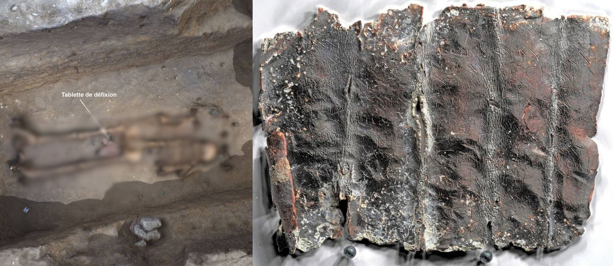 Trong khi tiếng Gaul vẫn tiếp tục được sử dụng trong nhiều thế kỷ sau khi La Mã chinh phục khu vực này, thì nó hiếm khi được viết ra. Vì vậy, các tấm bia "nguyền rủa" trở thành những bằng chứng mới quan trọng về ngôn ngữ đã biến mất này. Ảnh: Service Archéologie Orléans (SAVO).