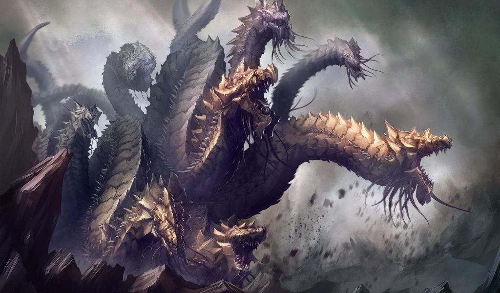 Tương truyền, quái vật Yamata no Orochi gieo rắc nỗi ám ảnh kinh hoàng cho người dân. Nó tấn công, ăn thịt nhiều người. Ảnh: japan-avenue.com.