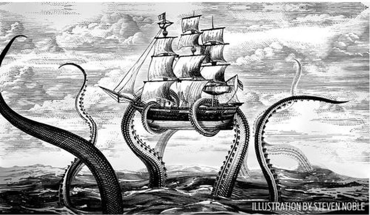 Bởi lẽ, vào năm 1877, người ta phát hiện xác một con bạch tuộc dài tới 18m, mắt có đường kính 30 cm và nặng khoảng 1 tấn dạt vào ven bờ Đại Tây Dương. Ngoài ra, người ta cũng đã tìm thấy một số xác mực khổng lồ dài khoảng 15 - 17m, nặng khoảng vài tấn.