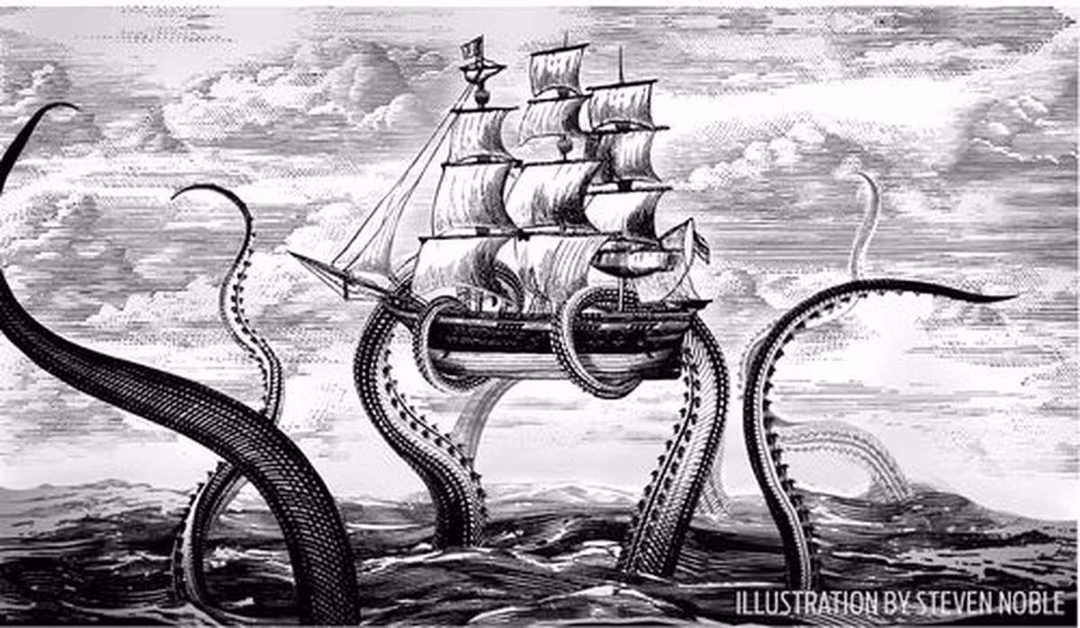 Bởi lẽ, vào năm 1877, người ta phát hiện xác một con bạch tuộc dài tới 18m, mắt có đường kính 30 cm và nặng khoảng 1 tấn dạt vào ven bờ Đại Tây Dương. Ngoài ra, người ta cũng đã tìm thấy một số xác mực khổng lồ dài khoảng 15 - 17m, nặng khoảng vài tấn.