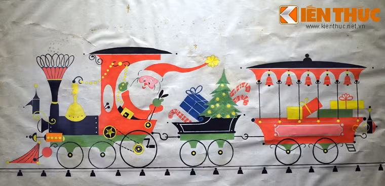 Tranh mừng Giáng sinh phi công Mỹ vẽ khi bị giam.