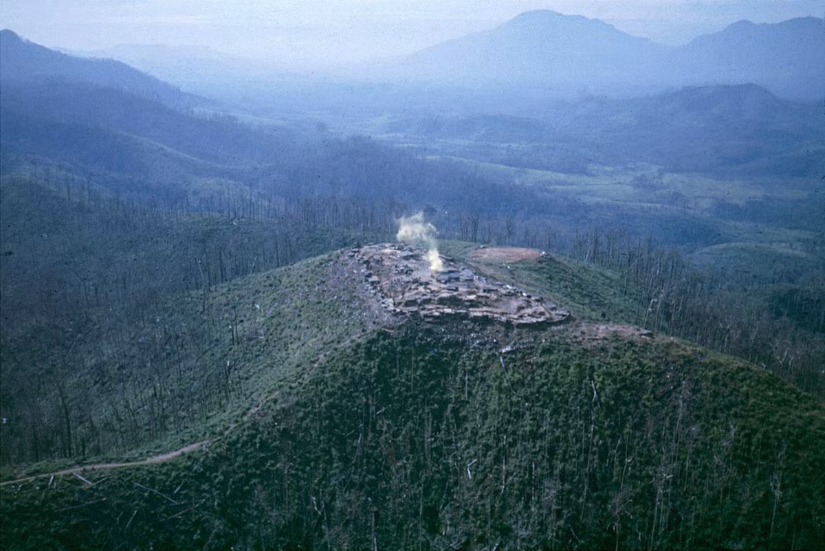 Căn cứ hỏa lực số 6 của Mỹ ở Đăk Kan, Kon Tum. Ảnh: Tellico.