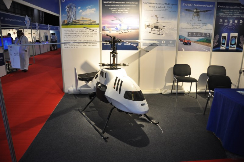 Cùng với đó là trực thăng SY261H - một phiên bản trực thăng không người lái sử dụng cánh quạt đồng trục, có thể làm nhiệm vụ vận tải hoặc do thám. Nguồn ảnh: BMPD.