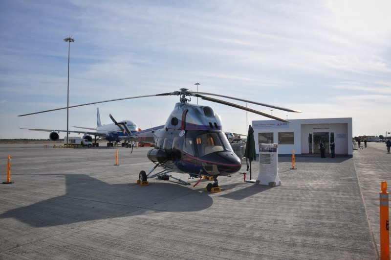 Trực thăng Mi-2MSB-1 phiên bản hạng nhẹ do Ukraine sản xuất xuất hiện tại triển lãm hàng không Dubai. Nguồn ảnh: BMPD.
