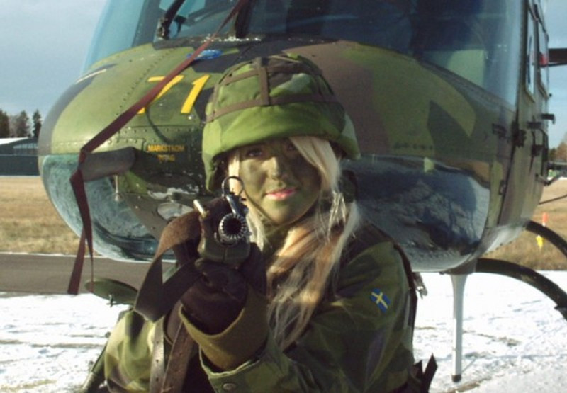 Nữ quân nhân Thụy Điển.