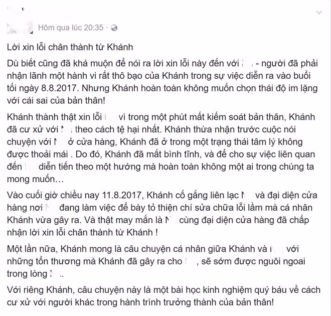 Tat nu nhan vien co bau, sao Khanh Casa khong gap, xin loi truc tiep?-Hinh-2