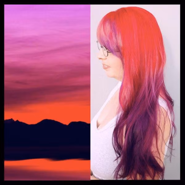 Cảnh hoàng hôn tuyệt đẹp từ màu nhuộm đỏ, tím, vàng.