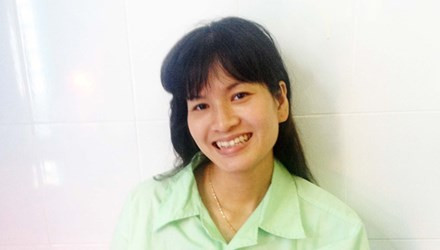 Chị Ngọc đã tự ngồi dậy được.