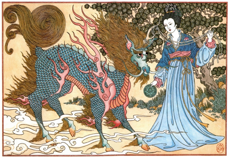 Kỳ lân không bao giờ giẫm lên hoa cỏ, côn trùng hay ăn trái cây. Nó tinh tế, nhạy cảm đến mức có thể cảm nhận được sức nặng của một cái bóng được chiếu bởi ánh sáng của Mặt trăng.