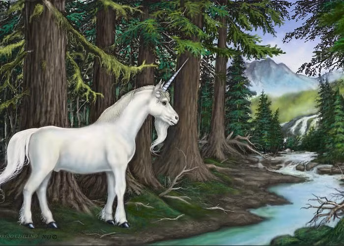 Hầu như các giai thoại đều mô tả quái thú huyền thoại kỳ lân mang hình hài một con ngựa trắng tuyệt đẹp và có một chiếc sừng ở giữa đỉnh đầu.