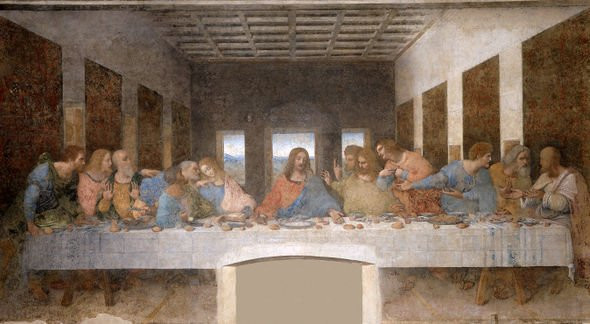 Trong số những kiệt tác hội họa của Leonardo da Vinci, đáng chú ý là bức tranh "Bữa tối cuối cùng" (Last supper). Tác phẩm hội họa này vẽ cảnh bữa ăn cuối cùng của chúa Jesus cùng các môn đệ trước khi ông bị bắt và đóng đinh lên cây thập giá.